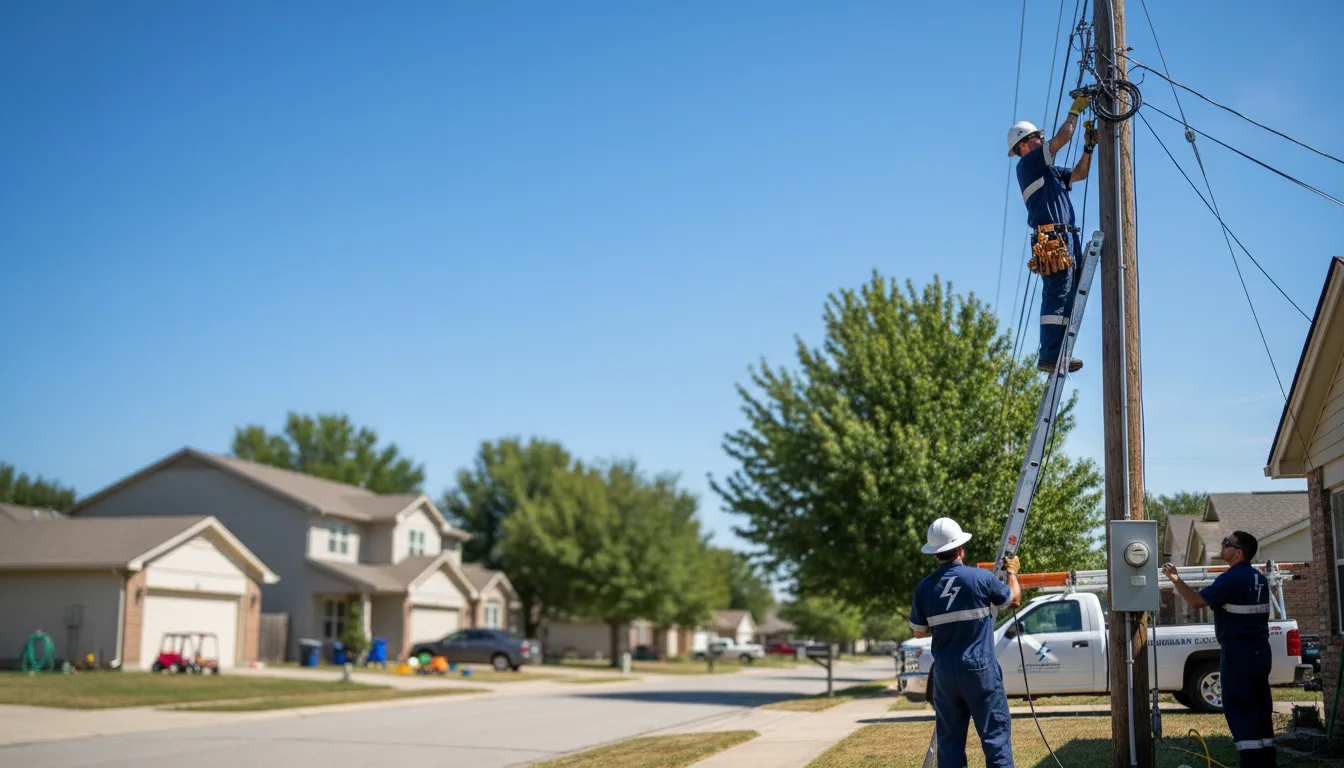 Residential electrician providing installation services in Mullin, TX